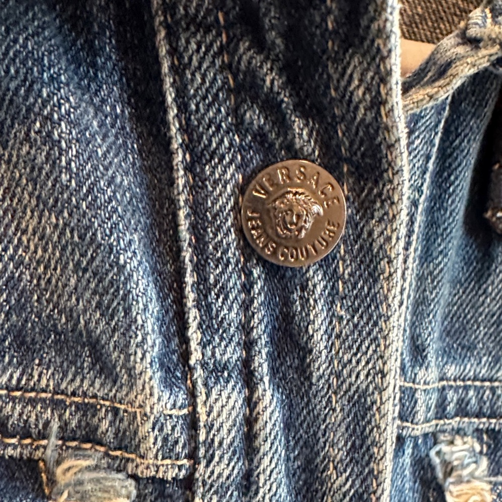 Versace Denim Vest with Patches - Picture 15 of 16